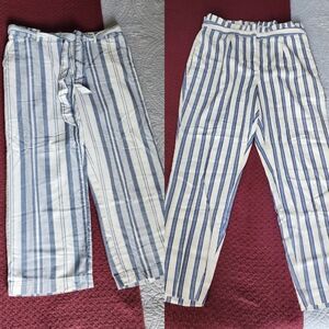 Lot Two Stripe Pants Express Ankle High Rise and Tommy Hilfiger Tie-Waist